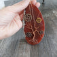 Steampunk Tree of Life on red agate