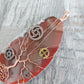 Steampunk Tree of Life on red agate