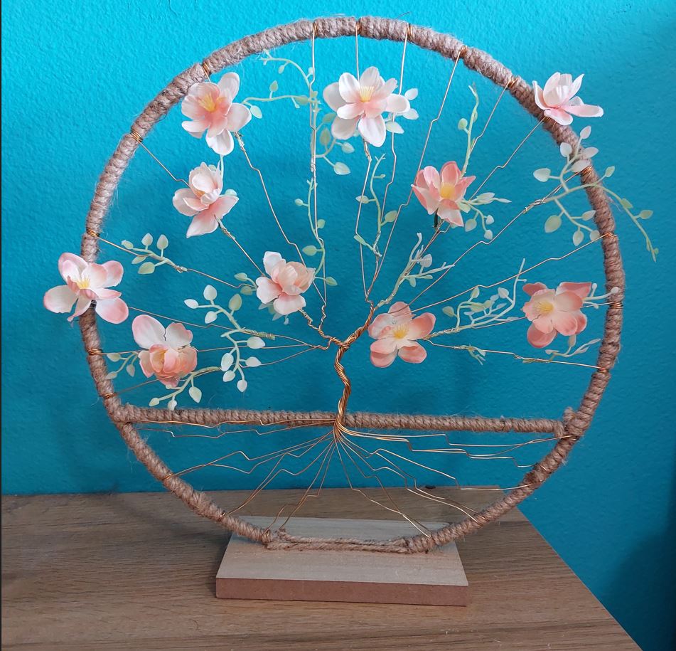 Floral Tree of Life on Table Stand