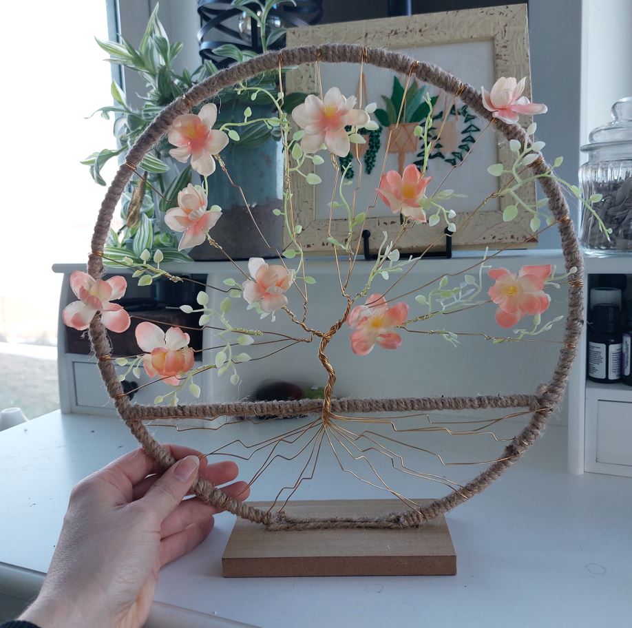 Floral Tree of Life on Table Stand
